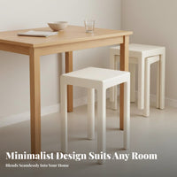 Thickened Construction Stackable Square Stool Space-Saving Stackable PFinalic Stool Minimalist design Household Furniture Reinforced strength for Families, Office Workers, Dining Room, Kitchen, Bathroom, Classroom