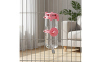 Hanging Pet Water Dispenser Space Saving Enclosure Mounted Water Bottle
