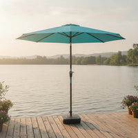 Patio Umbrella with Base Outdoor Central-Pole Umbrella Sunsun-Blocking Parasol Patio Con Base for Garden, Poolside, Beach