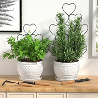 Indoor Plants Garden Trellis for Climbing Plants, Metal Support for Potted Plants, Stackable Stainless Steel Design, 37cm Height Outdoor Frame