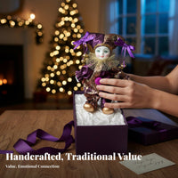 Italian Good Luck Doll Souvenir Gift Ceramic Court Entertainer Figurine Poseable Clown Doll Hand-Painted Face House Decoration