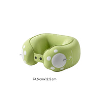 Inflatable Travel Neck Pillow Cooling U-Shaped Travel Pillow Compact Foldable for Children, Airplane, Car Rides