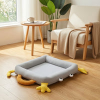 Dog Bed with Bolsters Portable Dog Bed with Handle Soft for Young Dogs, Living Room
