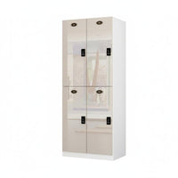 Wooden Employee Locker Secure Locking Lockable Storage Cabinet Thickened Solid Board Commercial Locker with Multiple Lock Options Suitable for Employees Stretching Studio Beauty Salon Break Room
