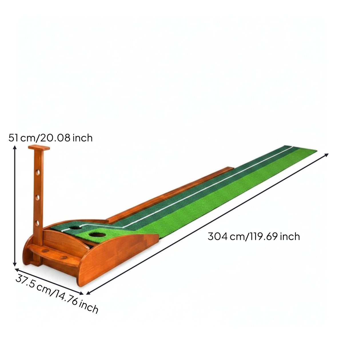Alignment Lines Golf Putting Practice Aid Target Openings Indoor Putting Practice Aid Wooden Base Training Aid Non-Slip