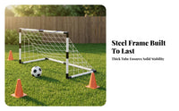 Rectangular Frame Children's Soccer Goal Included Ball Kids Soccer Goal Set Inflation Pump Sports Equipment Easy Setup