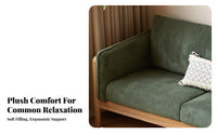 Narrow Design Minimalist Wood Frame Sofa Small Space accommodating Living Room Seating space-efficient Size Couch Removable and cleanable upholstery for Apartment Dwellers, Homeowners, Young Adults, Lounge Area, Home availableice, Bedroom