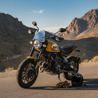 Small Motorcycle Windscreen Aluminum Alloy Wind Deflector for Vintage-Style Motorcycle Owners