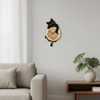 Feline Wall Clock Modern Minimalist Cat Clock Creative Decorative Home Decor