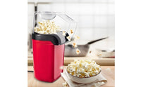 High Popping Rate Hot Air Popcorn Appliance Pops in 3 Minutes Electric Popcorn Popper Single-Button Operation Kitchen Appliance Transparent Cover for Families, Kids, Home, Movie Nights, Parties