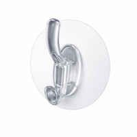 Bedroom and Closet Organization Set with Strong Hooks for Wall Mounting, Transparent No-Drill Sticky for Bathroom