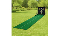 Golf Chipping and Putting Practice Portable Golf Practice Mat with Target Net Compact Practice Tool for Golfers, Beginners, Backyard, Garage