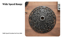 Mountain Bike Freewheel Cassette Smooth Changing Gears Splined Hub Compatible Cassette Lightweight Multi-Speed Bike Cogset for Cyclists