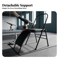 Foldable Design Iyengar Mind-Body Practice Chair Multi-Functional Iyengar Auxiliary Chair Heavy-Duty Mind-Body Practice Inversion Bench Sturdy Steel Frame for Beginners, Professionals, Home Gym