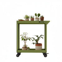 Multitier Design Rolling Plant Cart Floor-Standing Flower Rack with casters Household Storage Space-Saving for Home Decorators, Event Planners, Balcony, Living Room, Garden, Outdoor