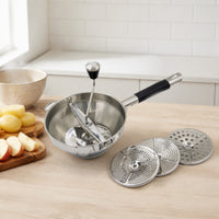 With Sieve Stainless Steel Food Mill Easy to Clean Stainless Steel Ricer Interchangeable Disks Kitchen Tool Heavy Duty