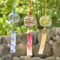 Japanese Wind Chimes, Hand-Blown Glass Hanging Wind Chimes, Outdoor Garden Verandah Car Decoration, Graduation Business Gift 60x70mm