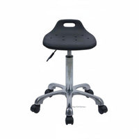 360-Degree Swivel Anti-Static Rolling Stool Blast-Resistant-Proof Gas Lift Adjustable Laboratory Stool with Foot Loop Heavy-Duty Construction Workplace Furniture Easy to Clean for Factory Workers, Workshop Operators, Assembly Line