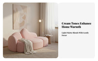 Puff-Like Design Modular Bubble Couch Soft Texture Loveseat Curved Contour Home Seating Deep Seat for Apartment Dwellers, Interior Designers, Small Areas, Living Room, Boutique, Reception Area