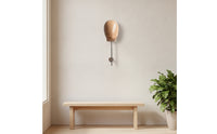 Mannequin Head Display Rack Wood-Grain Wall Mount Hairpiece Stand Reusable Hat Display with Wall Mount for Salons, Boutiques