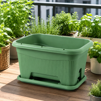 Rectangular Planter, Flower Pot, 50cm, Deep Type, 33L, Made of Polypropylene Resin, For Home Gardening & Balcony Gardening, With Drainage Filter Net & Tray