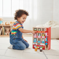 Batterybattery-Not-Required Wooden Vending Machine Tabletop Toy Vending Machine Interactive Educational for Children, Toddlers, Preschoolers, Playroom, Classroom