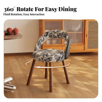 Minimalist Design 360-Degree rotating Seat Modern design Upholstered rotating Armchair Padded padding Indoor Furnishing Soft Upholstery for Homeowners, Interior Decorators, Office Workers, Dining Room, Kitchen, Bedroom, perusing alcove