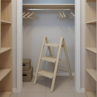 Wide Steps Portable V-Shaped Ladder Anti-Slip Treads 4 Step Folding Ladder Two-in-One Use Household Tool for Housewarming