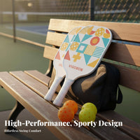 Pickleball Paddle Set Long-Lasting Fiberglass Pickleball Racket Sports Equipment Large Sweet Area Comfortable Ergonomic Grip