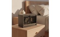 Watch Winding Box Electric Two-Watch Winder Adjustable for Bedside Table, Nightstand