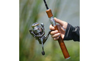 Medium-Fast Action Lure Fishing Rod with Wooden Handle Sensitive Carbon Fiber Fishing Rod Balanced Ergonomic for Fishermen