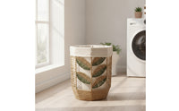 Woven Basket with Liner Lightweight Laundry Basket with Liner Decorative Clothes Hamper for Washroom