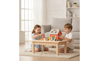 Farmhouse Puzzle Toy Interlocking Wooden Dwelling Puzzle Young Child Game for Young Children