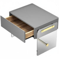 Transparent Design transparent-cShaped Stand Modern aesthetic Nightstand Space-Saving visual effect Indoor Furnishing Easy to Clean for Apartment Dwellers, Young Adults, Bedroom, Small areas, Living Room, Entryway