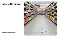 Cross-Shaped Sign Holder Telescopic Design L-Shaped Advertising Stand Stable Base Adjustable Floor Poster Stand for Supermarket, Retail Store