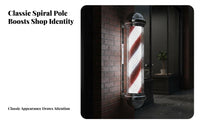 Rotating Barber Pole Light Waterproof Rotating LED Barber Pole Weatherproof for Barbers, Hair Stylists