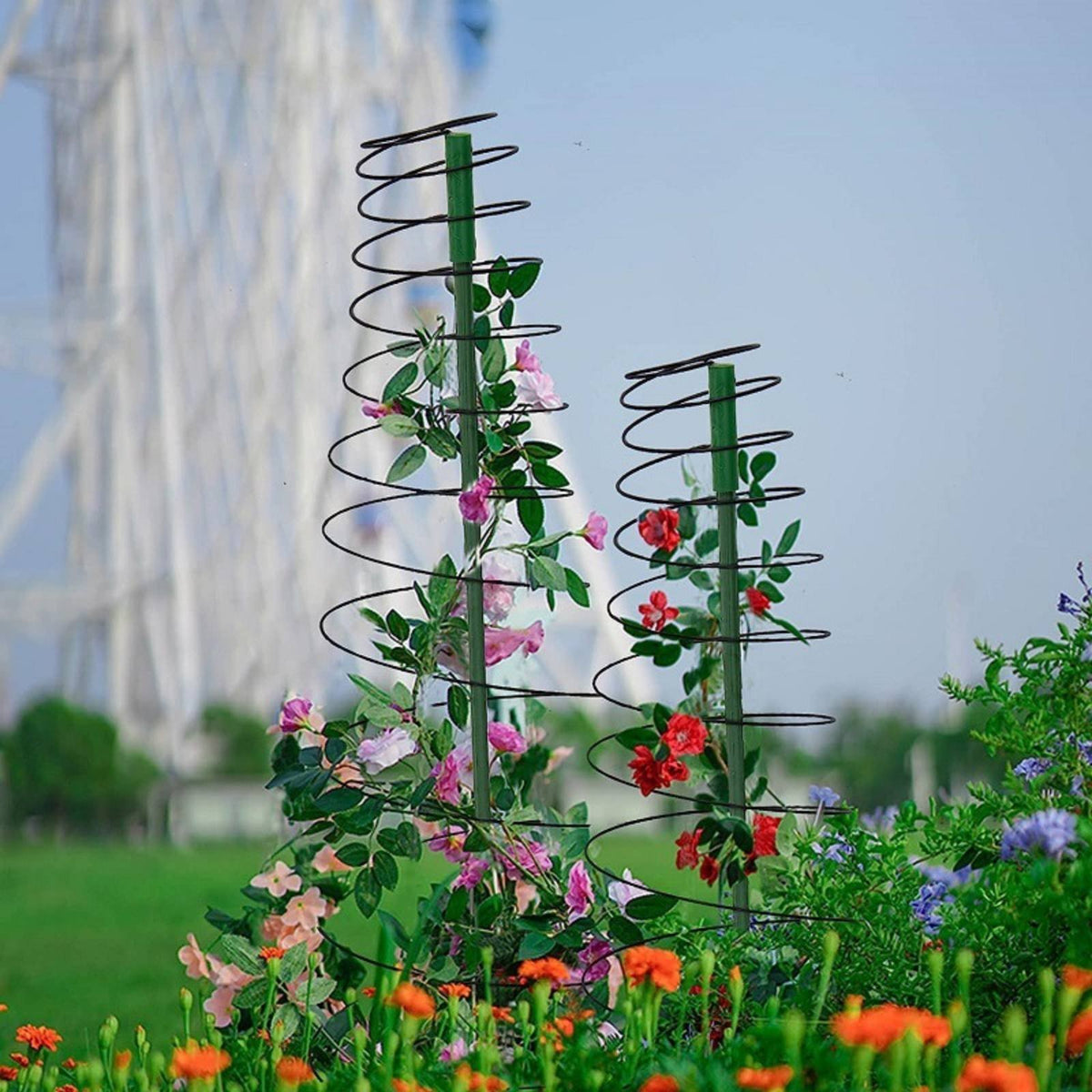 Spiral Plant Trellis Reusable Metal Trellis Easy to Install for Gardeners
