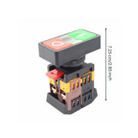 High Visibility Illuminated Double Push Button Switch Industrial Grade 22mm Double Head Control Switch NO + NC Contacts for DIY Hobbyists