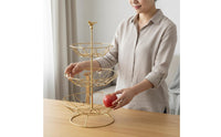 Nordic Design 3 Tier Fruit Basket Modern Design 3 Tier Fruit Bowl Large Capacity Tiered Serving Tray Easy Assembly for Living Room