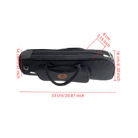 Black Instrument Bag Water-Resistant Padded Instrument Bag Waterproof Textured Textile