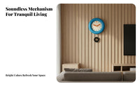 Non-Ticking Decorative Wall Clock Easy to Read Modern Minimalist Clock Uncovered Face Design for Homeowners, Gift Givers, Bedroom, Study