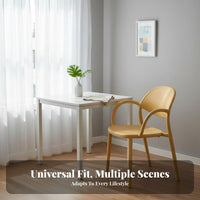 Stackable Design Molded Plastic Chair Integrated Armrests Molded Plastic Armchair Minimalist Design Household Furniture Easy to Clean for Interior Designers, Event Planners, Restaurant, Dining Room, Kitchen, Balcony