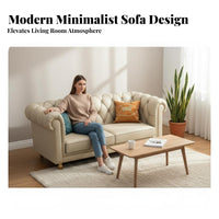 3-Person Settee Luxury Design Sofa Modern aesthetic Couch for Apartment Dwellers, Homeowners, Living Room, Small Spaces, Lounge Area