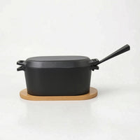 Rectangular Dutch Oven Uncoated Cast Iron Loaf Pan with Lid Pre-Seasoned Baker for Bread Cooking