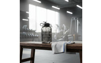 2.2L Water Bottle with Time Marker Wide Mouth Half Gallon Inspirational Water Jug Food Grade Material Drinkware for Fitness Enthusiasts