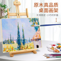 Desktop Wooden Easel for 4K Canvas, Foldable for Painting and Drawing