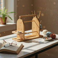 Wooden Yarn Stand Attachable Thread Dispenser Stand Tangle Tangle-Resistant