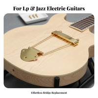 Jazz Guitar Tailpiece Replacement Part Jazz Guitar Bridge Tailpiece Sturdy Metal Construction Zinc Alloy for Luthiers