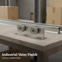 Sliding Door Track Wheel Stainless Steel Hanging Door Trolley Wheel Hanging Rail Pulley Kit Effortless Functioning