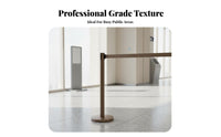 Retractable Belt Stanchion Heavy-Duty Base Stanchion Post with Belt Rustproof Stainless Steel Queue Pole for Business Owners, Banks, Hotels, Airports